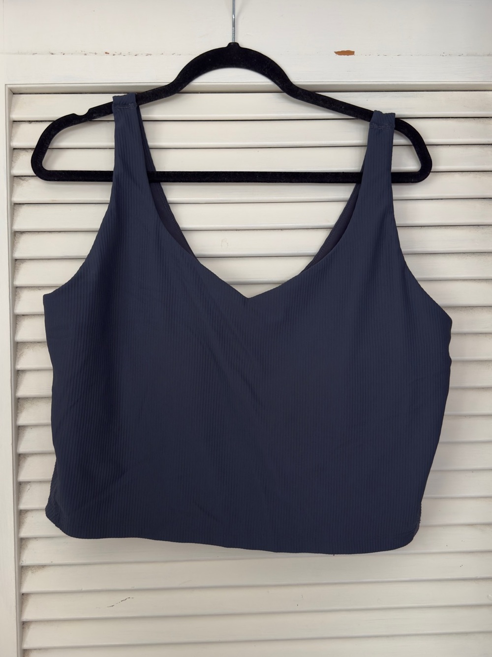 Old Navy Active PowerSoft Long Line Sports Bra Navy Ribbed Size 2X